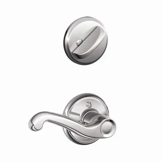 Schlage Flair Lever Interior Active Trim in Bright Chrome finish