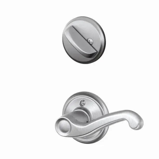 Schlage Left Hand Flair Lever Interior Active Trim - Exterior Handleset Sold Separately Satin Chrome