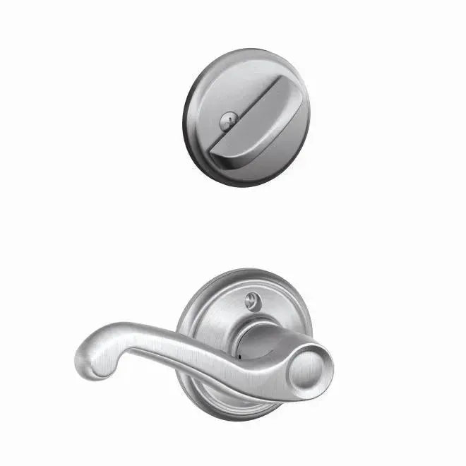 Schlage Flair Lever Interior Active Trim in Satin Chrome finish