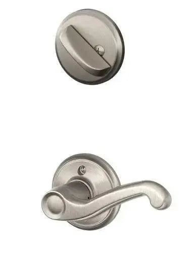 Schlage Flair Lever Interior Active Trim in Satin Nickel finish