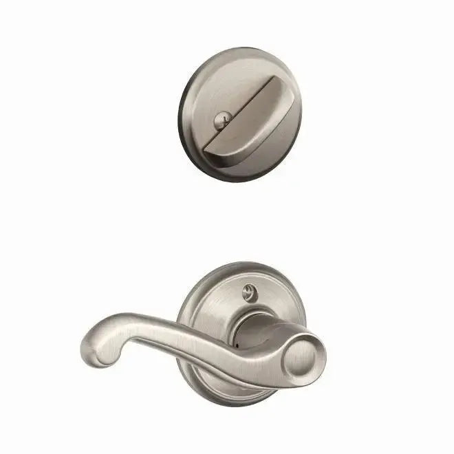 Schlage Flair Lever Interior Active Trim in Satin Nickel finish