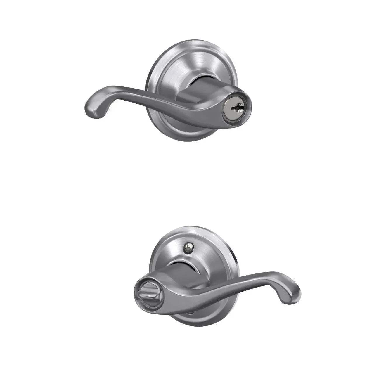 Schlage Flair Lever in Satin Chrome finish