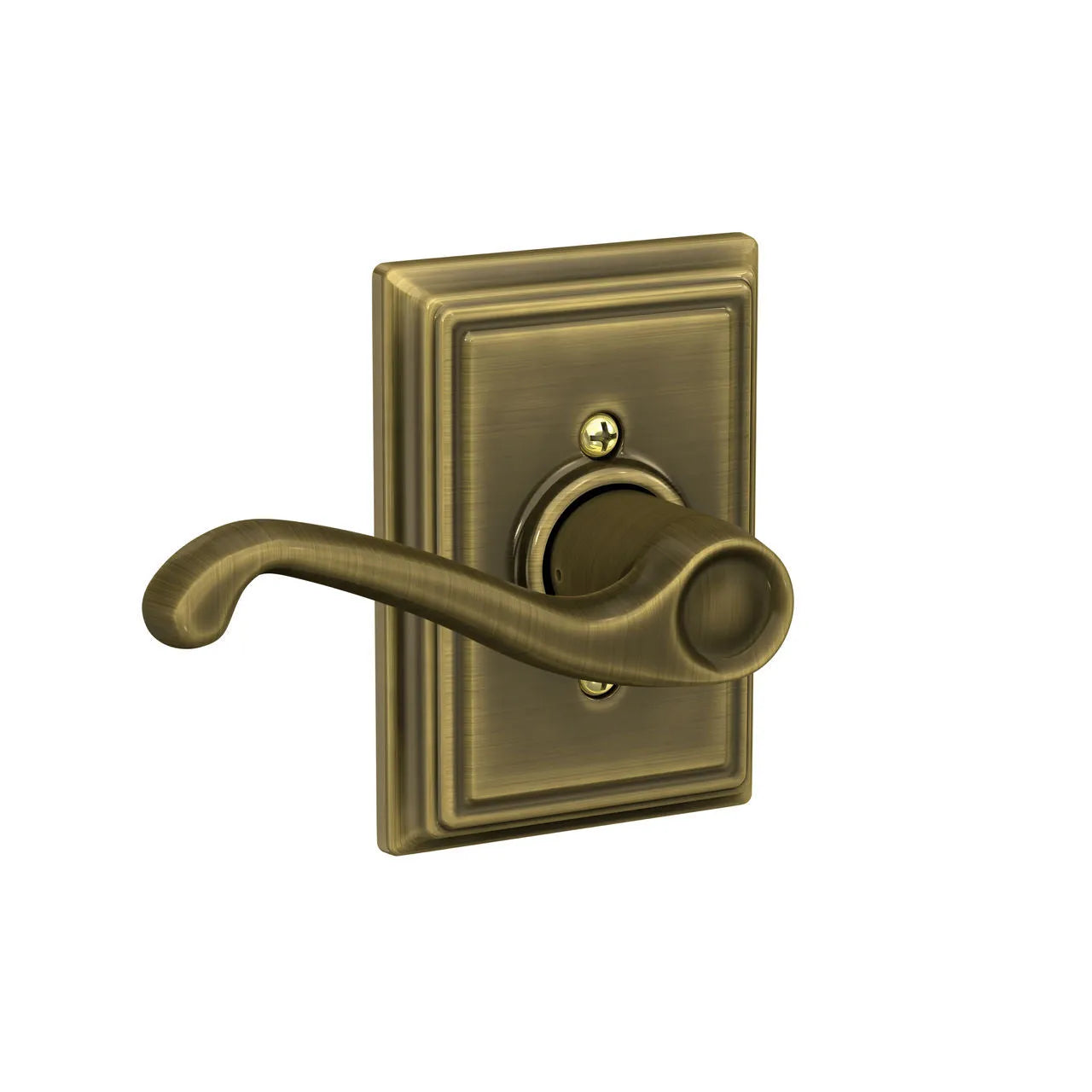 SchlageSchlage Flair Lever with Addison Rosette in 