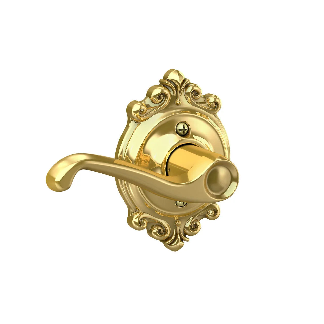 SchlageSchlage Flair Lever with Brookshire Rosette in 