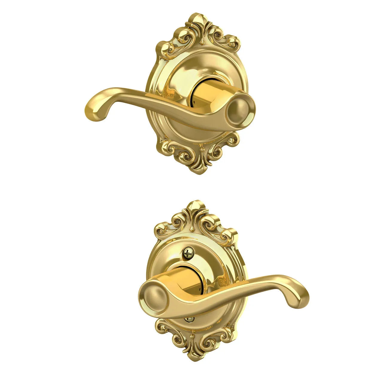 SchlageSchlage Flair Lever with Brookshire Rosette in 