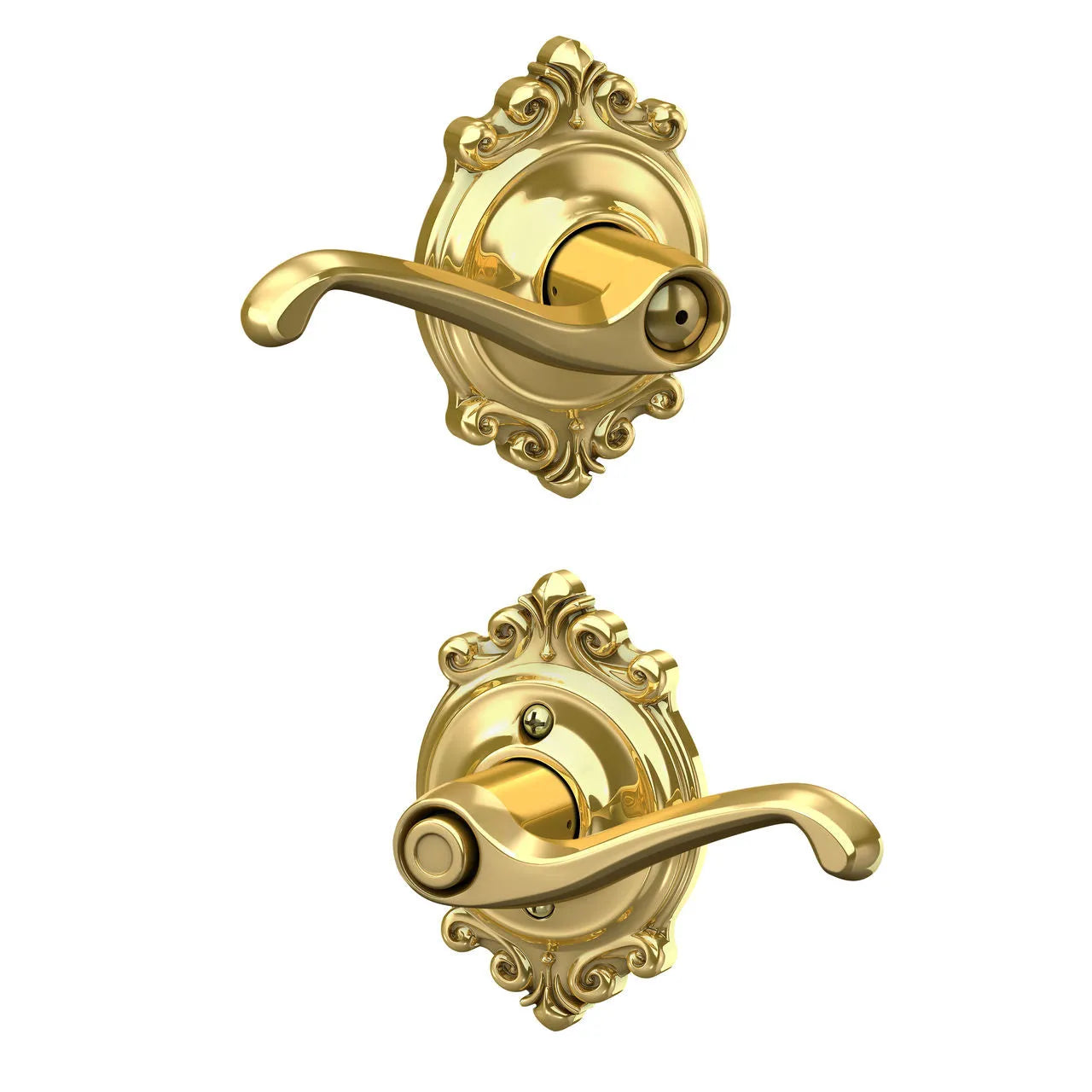 SchlageSchlage Flair Lever with Brookshire Rosette in 