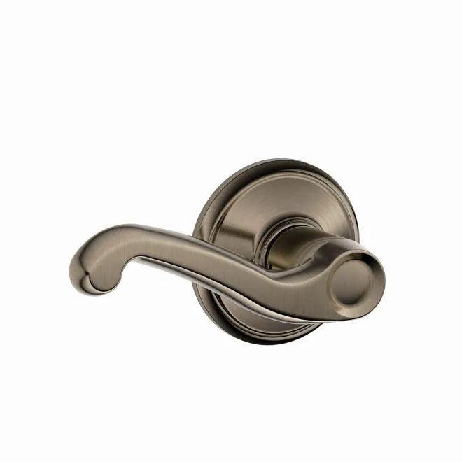 Schlage Flair Passage Lever in Antique Pewter finish