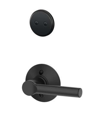 Schlage Broadway Dummy Lever Interior Trim - Exterior Handleset Sold Separately in Flat Black finish