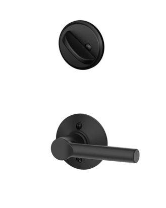 Schlage Broadway Lever Interior Active Trim - Exterior Handleset Sold Separately in Flat Black finish