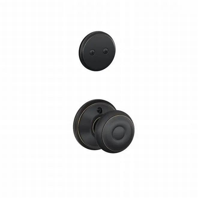 Schlage Georgian Dummy Knob Interior Trim - Exterior Handleset Sold Separately in Aged Bronze finish
