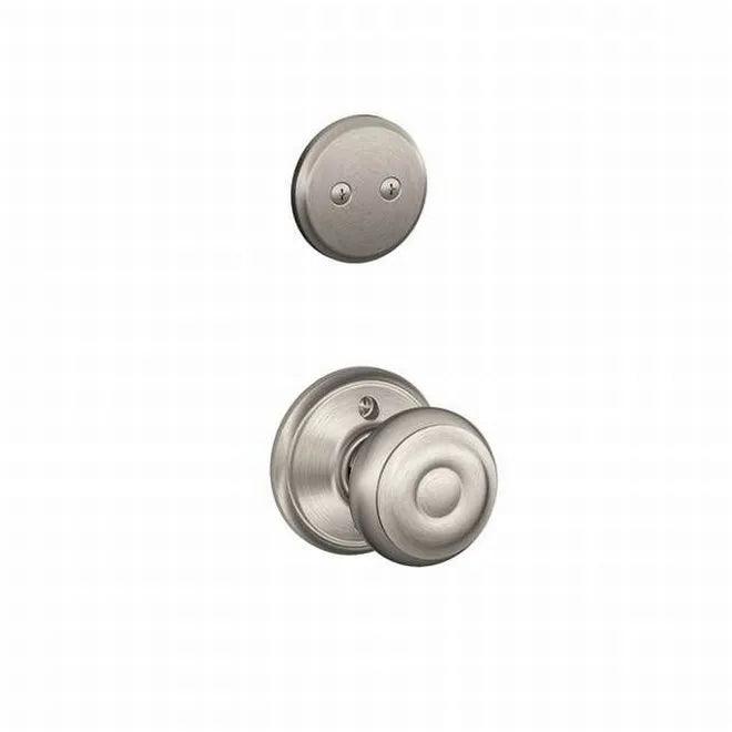 Schlage Georgian Dummy Knob Interior Trim - Exterior Handleset Sold Separately in Satin Nickel finish