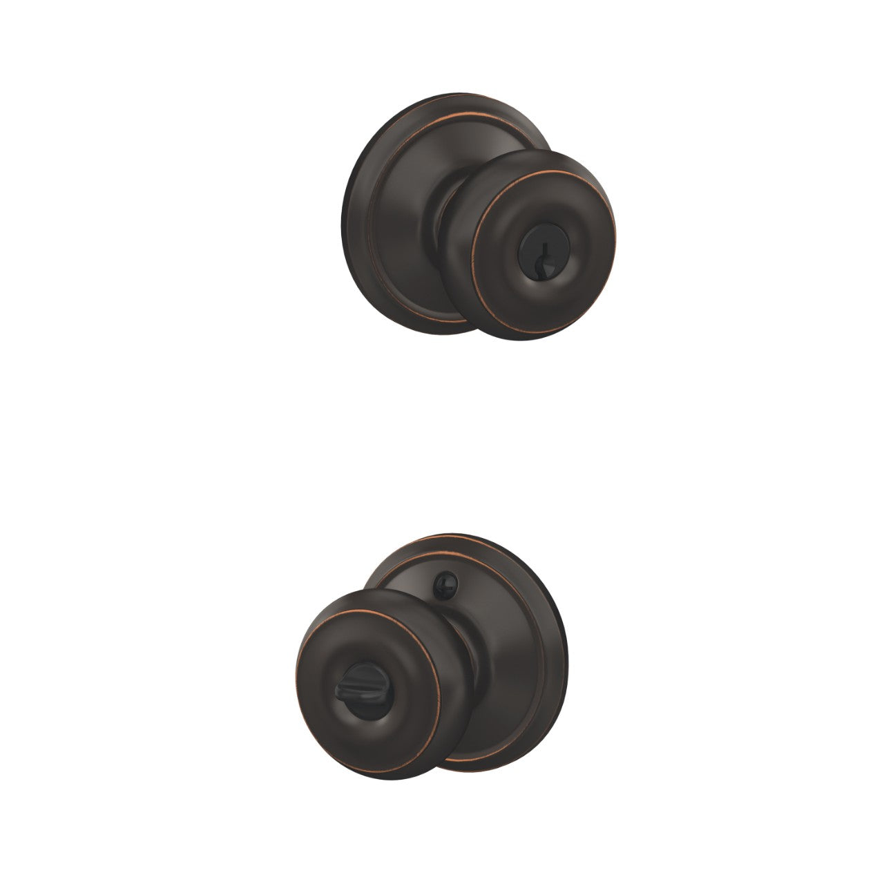 Schlage Georgian Knob Aged Bronze