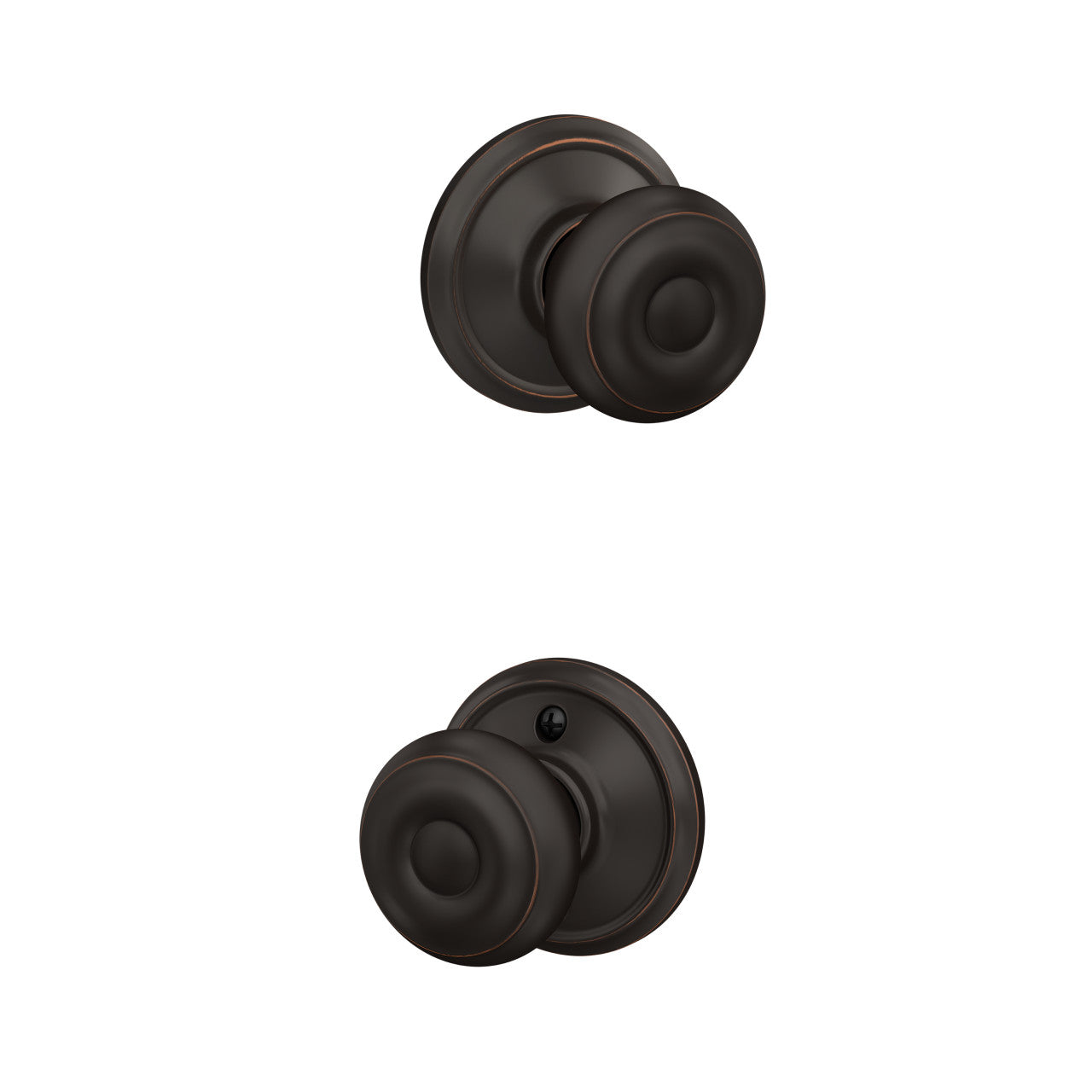 Schlage Georgian Knob Aged Bronze