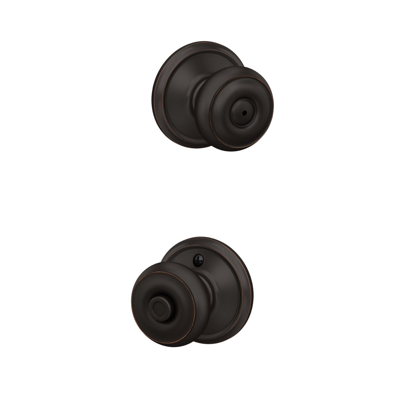 Schlage Georgian Knob Aged Bronze