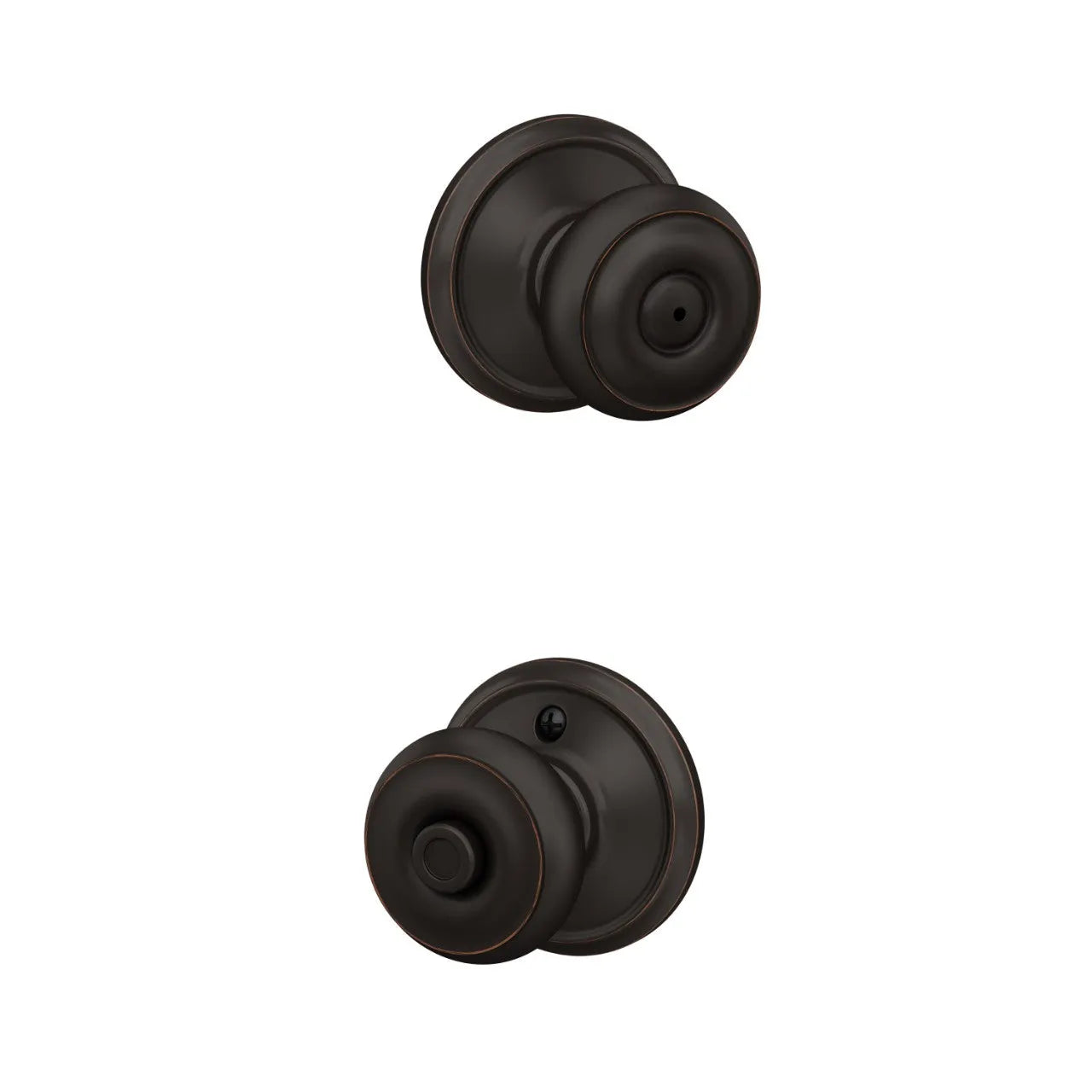 Schlage Georgian Knob Aged Bronze
