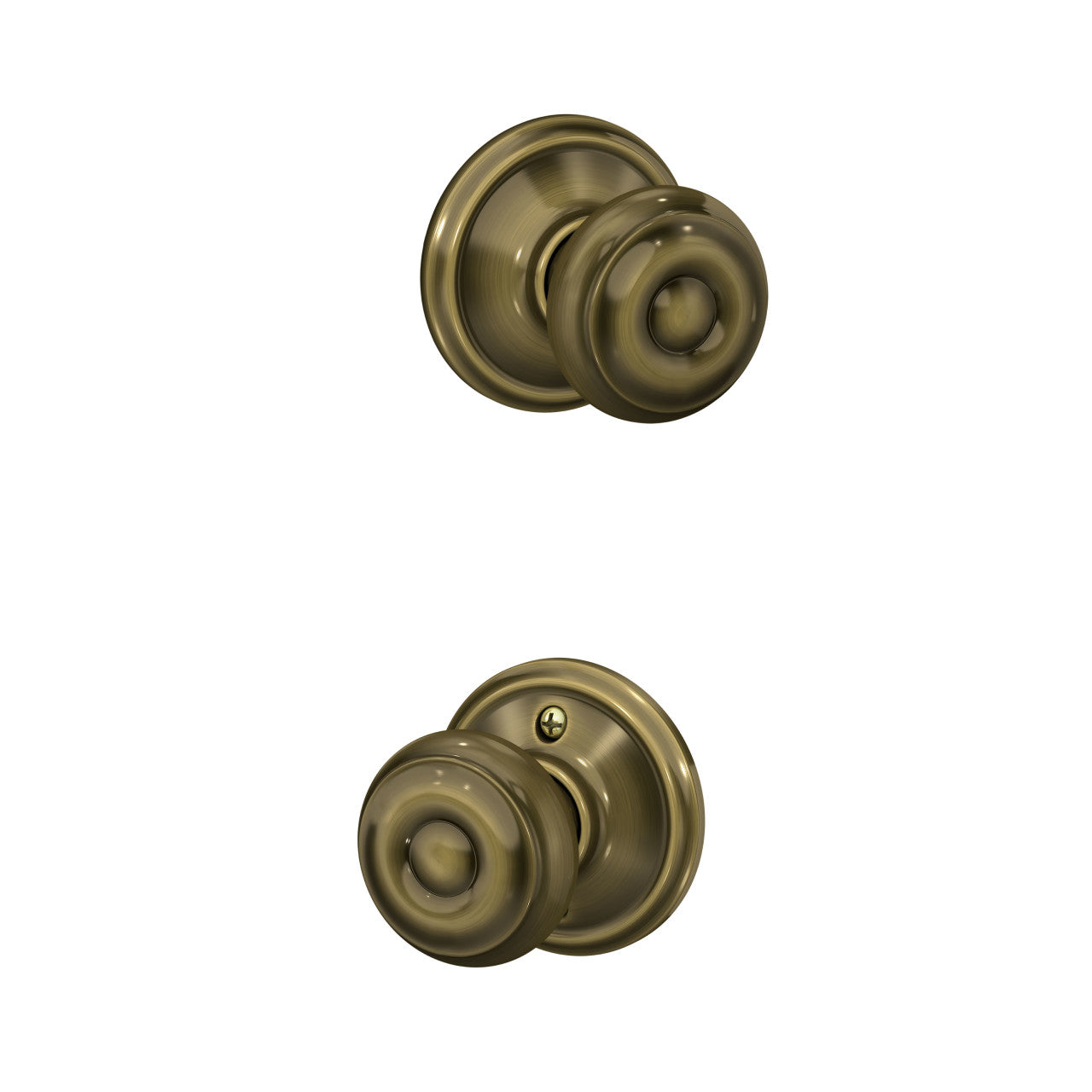 Schlage Georgian Knob Antique Brass