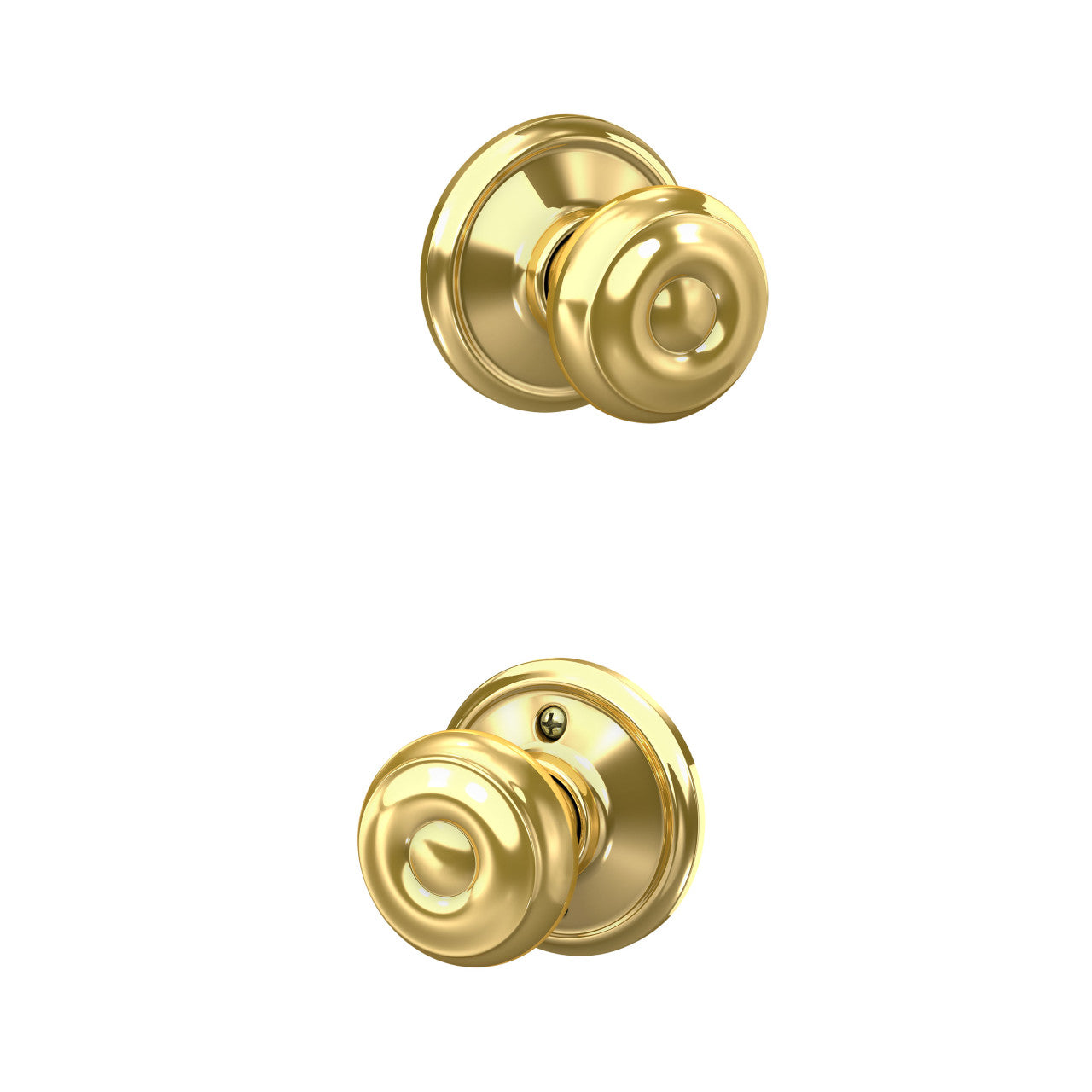 Schlage Georgian Knob Bright Brass