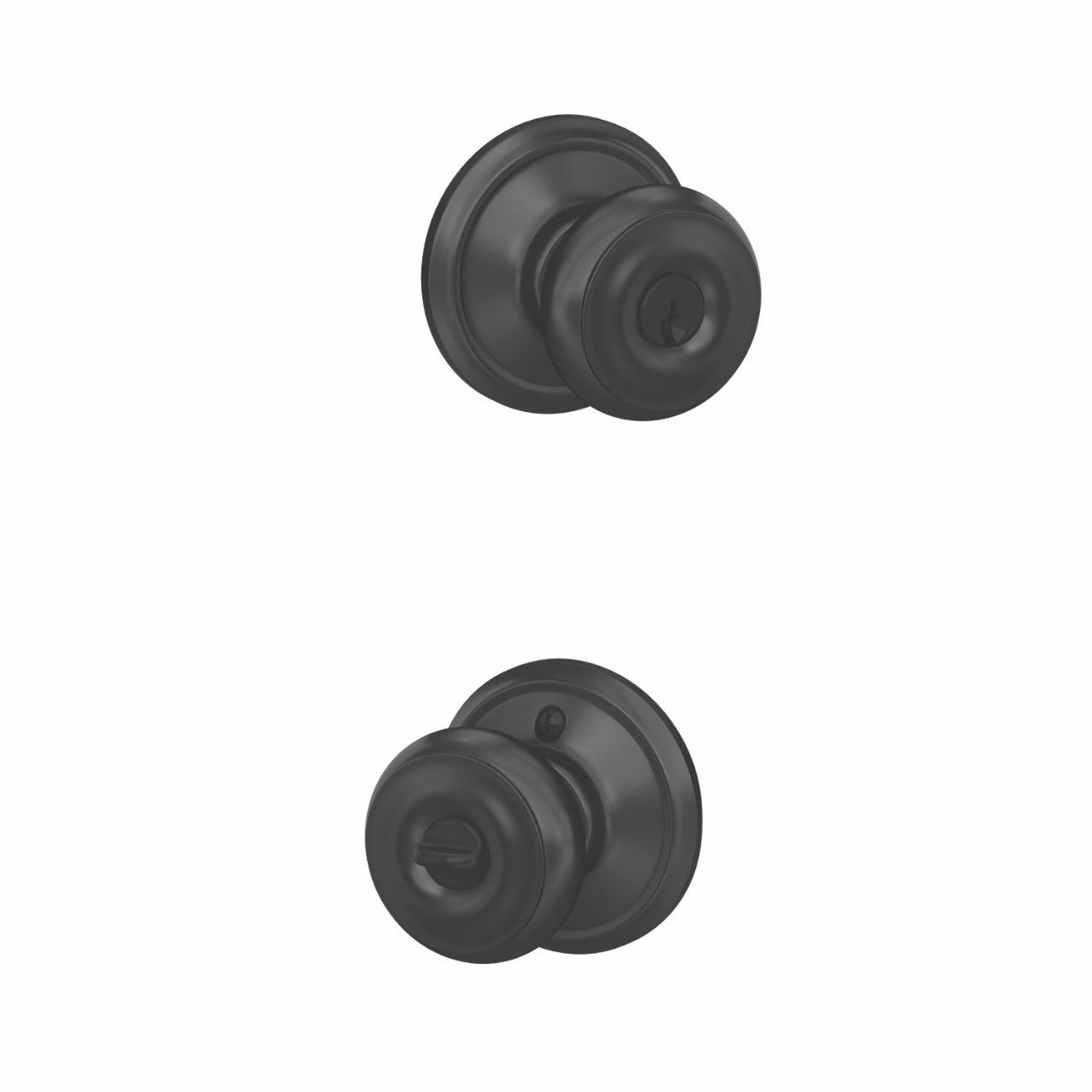 Schlage Georgian Knob Flat Black