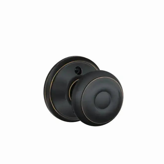 Schlage Georgian Knob in Aged Bronze finish