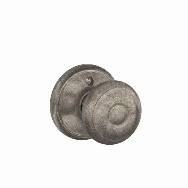 Schlage Georgian Knob in Distressed Nickel finish