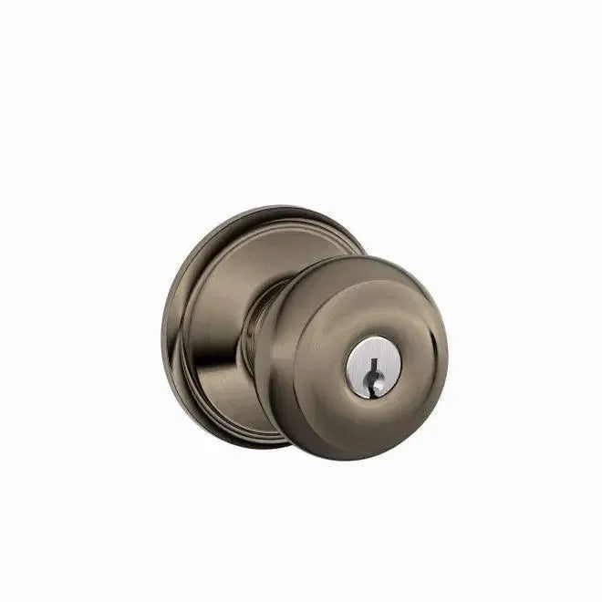 Schlage Georgian Knob in Antique Pewter finish
