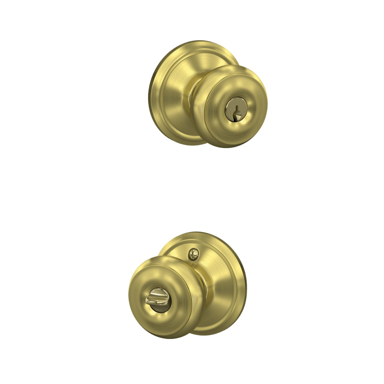 Schlage Georgian Knob Satin Brass
