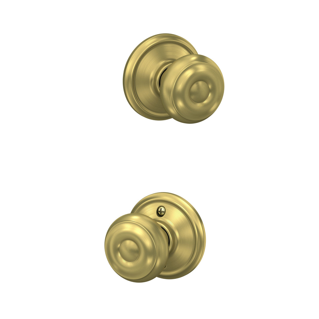 Schlage Georgian Knob Satin Brass