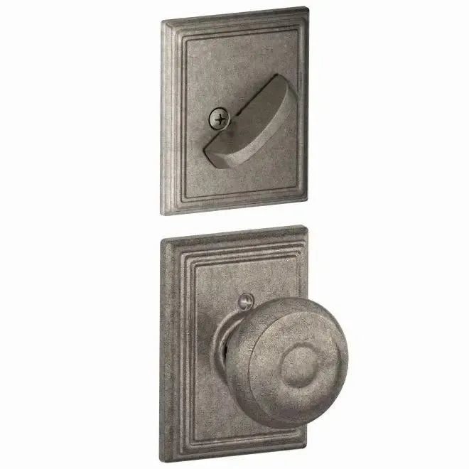 SchlageSchlage Georgian Knob With Addison Rosette Interior Active Trim - Exterior Handleset Sold Separately in 