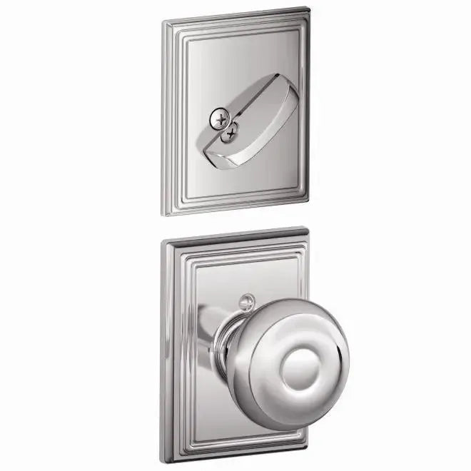 SchlageSchlage Georgian Knob With Addison Rosette Interior Active Trim - Exterior Handleset Sold Separately in 