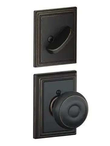 SchlageSchlage Georgian Knob With Addison Rosette Interior Active Trim - Exterior Handleset Sold Separately in 