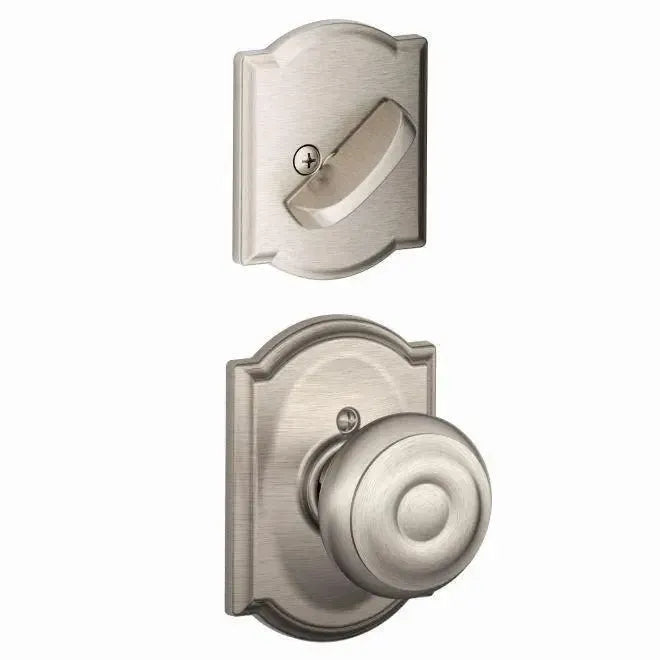 SchlageSchlage Georgian Knob With Camelot Rosette Interior Active Trim - Exterior Handleset Sold Separately in 