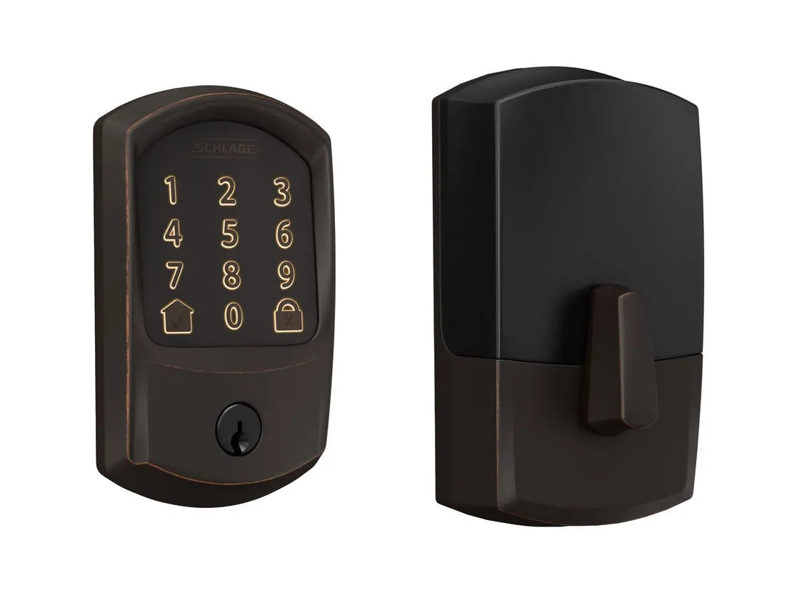 Schlage Greenwich Encode Smart WiFi Deadbolt in Aged Bronze finish