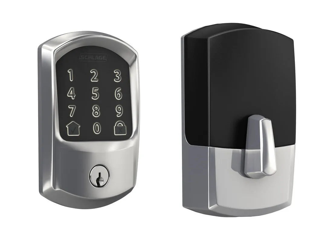 Schlage Greenwich Encode Smart WiFi Deadbolt in Bright Chrome finish
