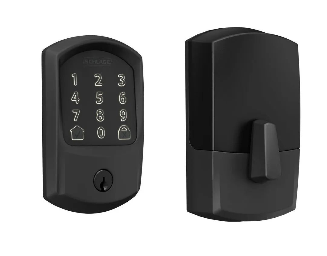 Schlage Greenwich Encode Smart WiFi Deadbolt in Matte Black finish