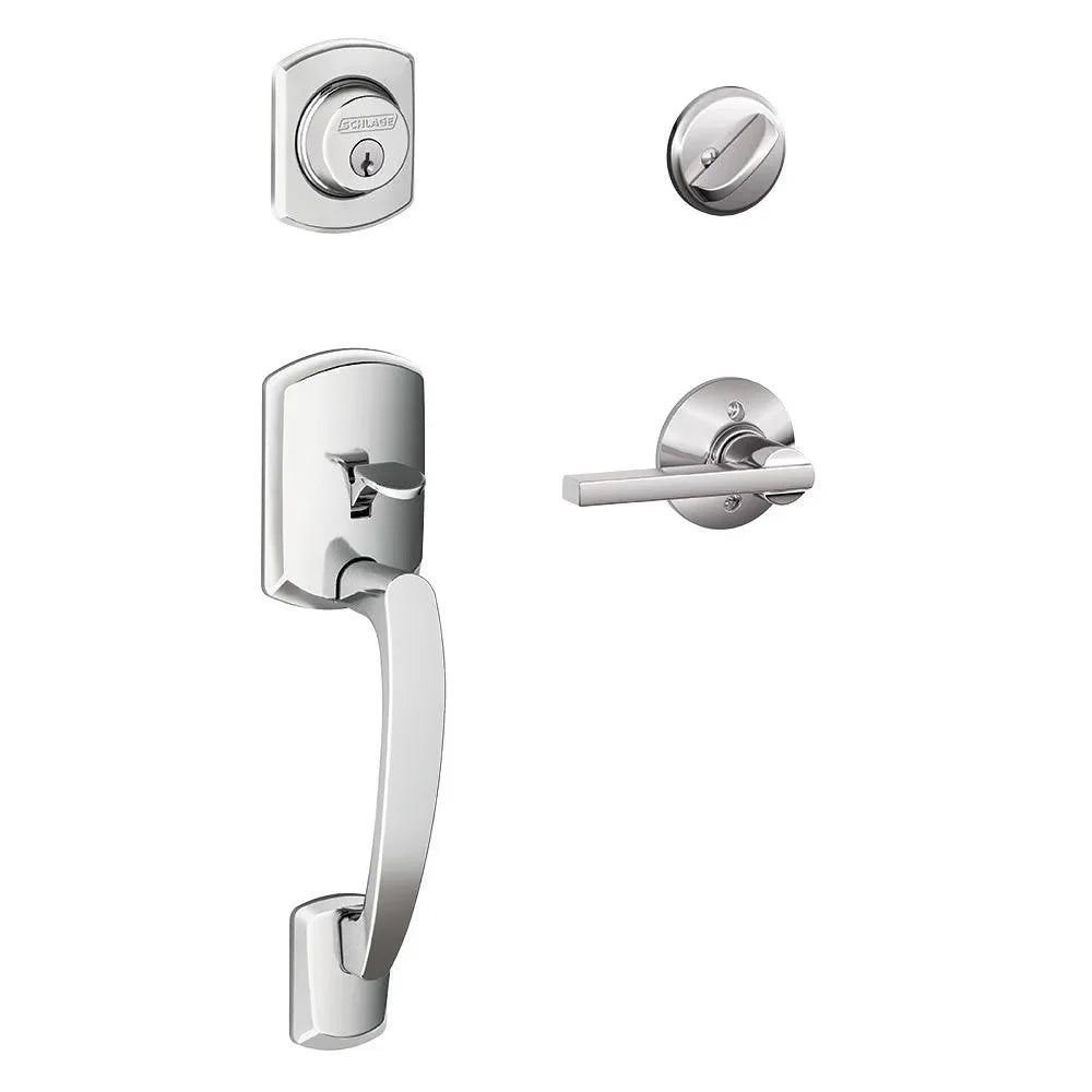 Schlage Greenwich Single Cylinder Handleset with Latitude Lever 