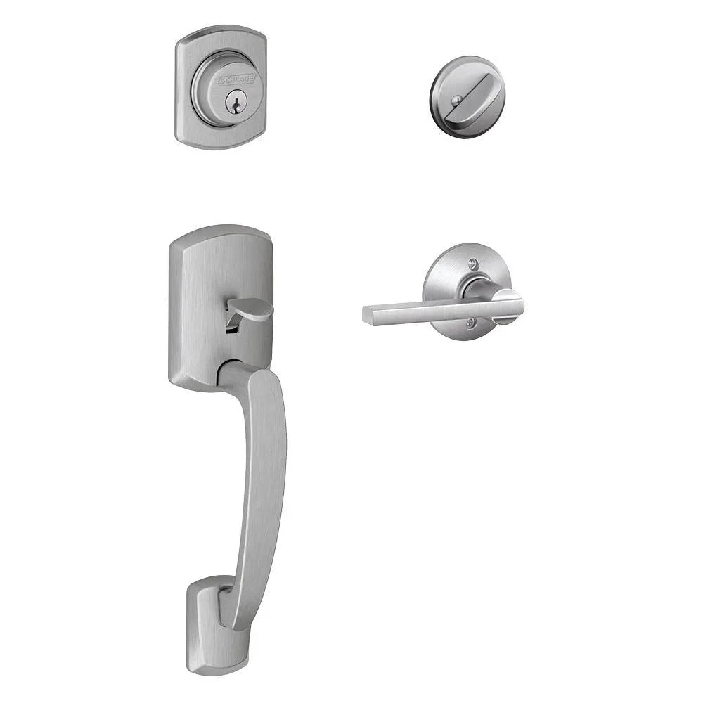 Schlage Greenwich Single Cylinder Handleset with Latitude Lever 