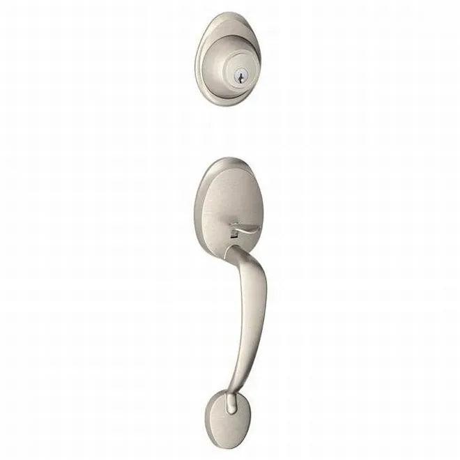 Schlage J Dexter Series Barcelona Outside Active Handleset Satin Nickel