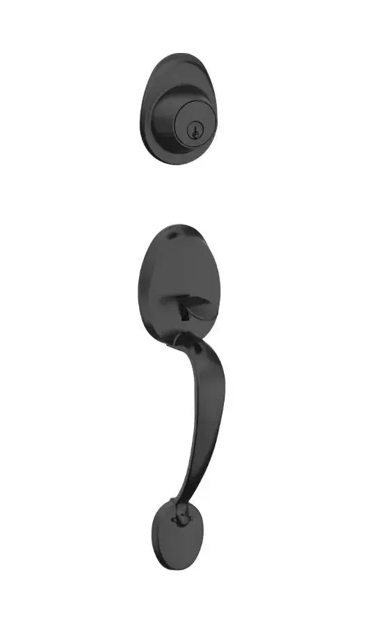 Schlage J Dexter Series Barcelona Single Cylinder Handleset - Exterior Trim Only Matte Black