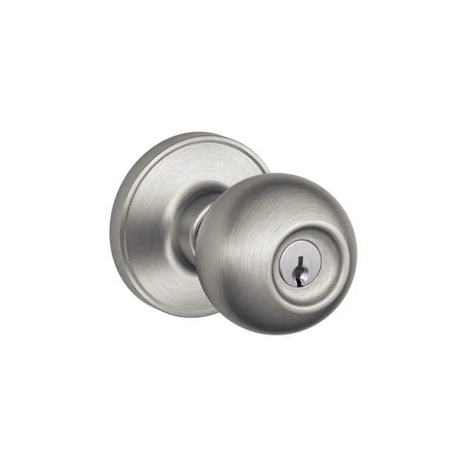Schlage J Dexter Series Entry Lock Corona Knob Satin Stainless Steel
