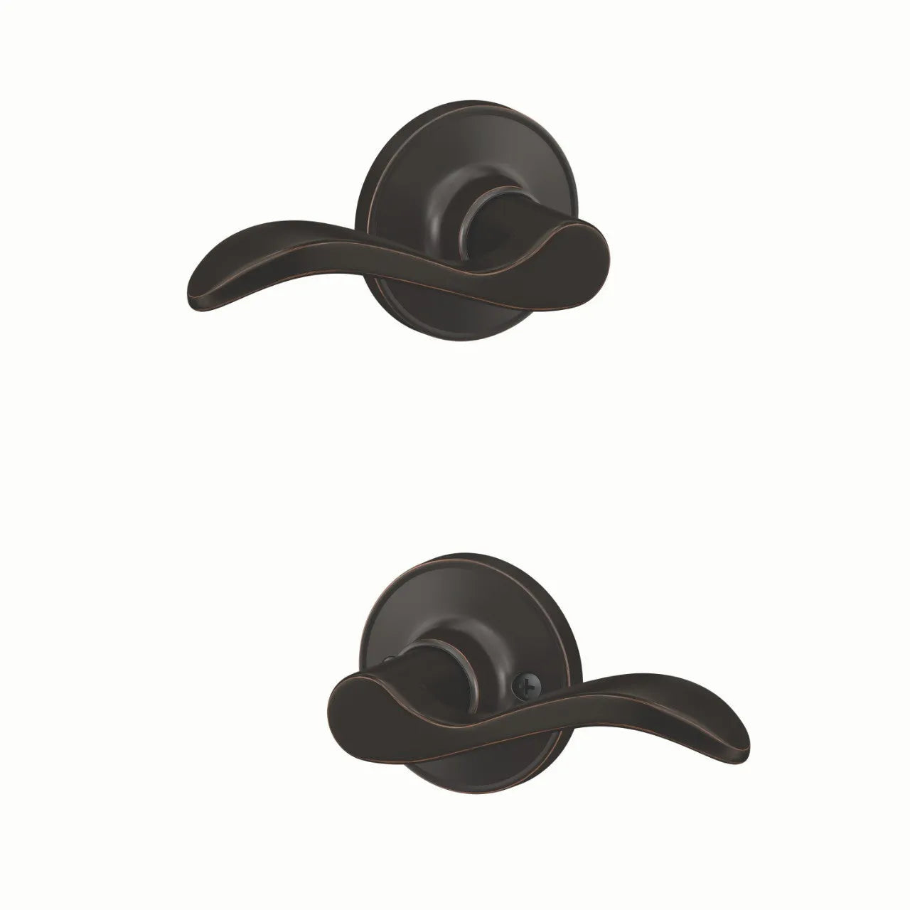 Schlage J Dexter Series Seville Lever Aged Bronze
