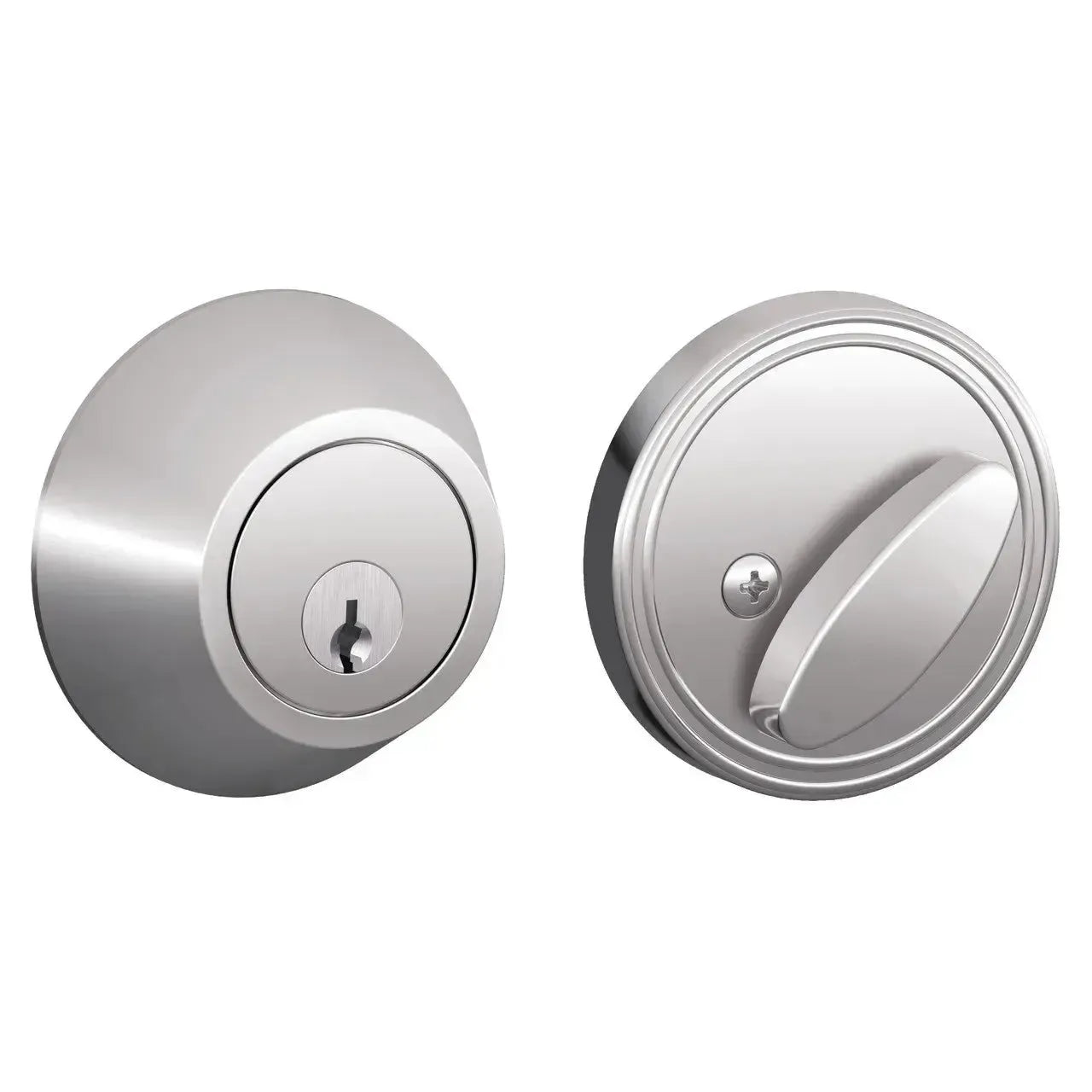 Schlage J Dexter Series Single Cylinder Deadbolt Bright Chrome
