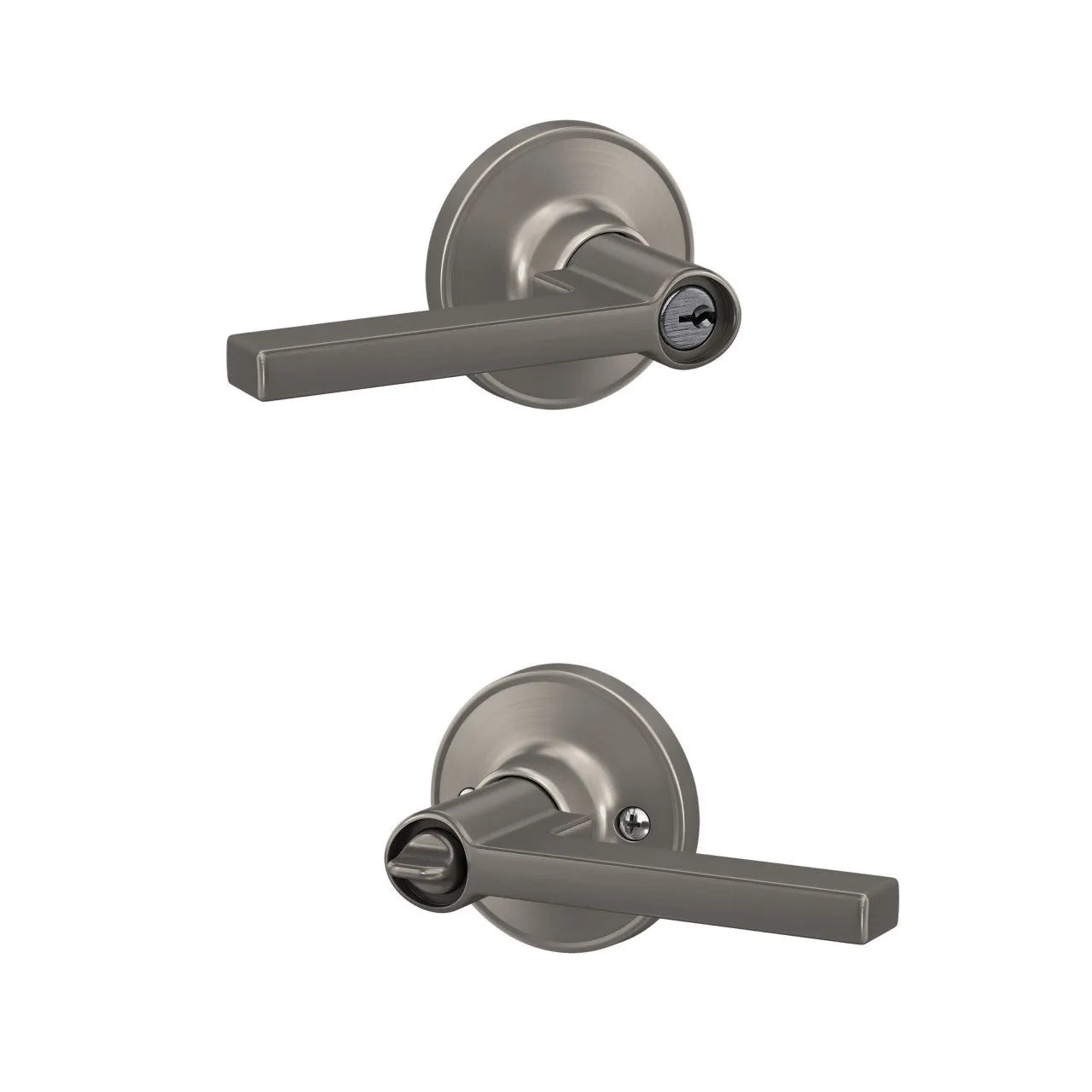 Schlage J Dexter Series Solstice Lever Satin Nickel