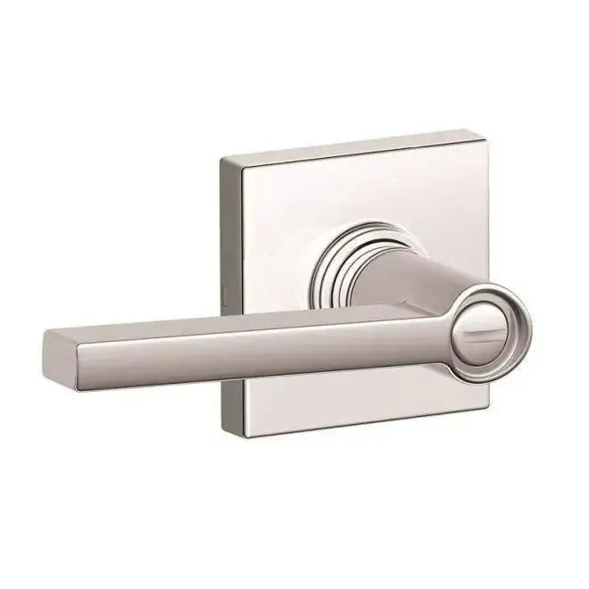 Schlage J Dexter Series Solstice Lever with Collins Rosette Bright Chrome