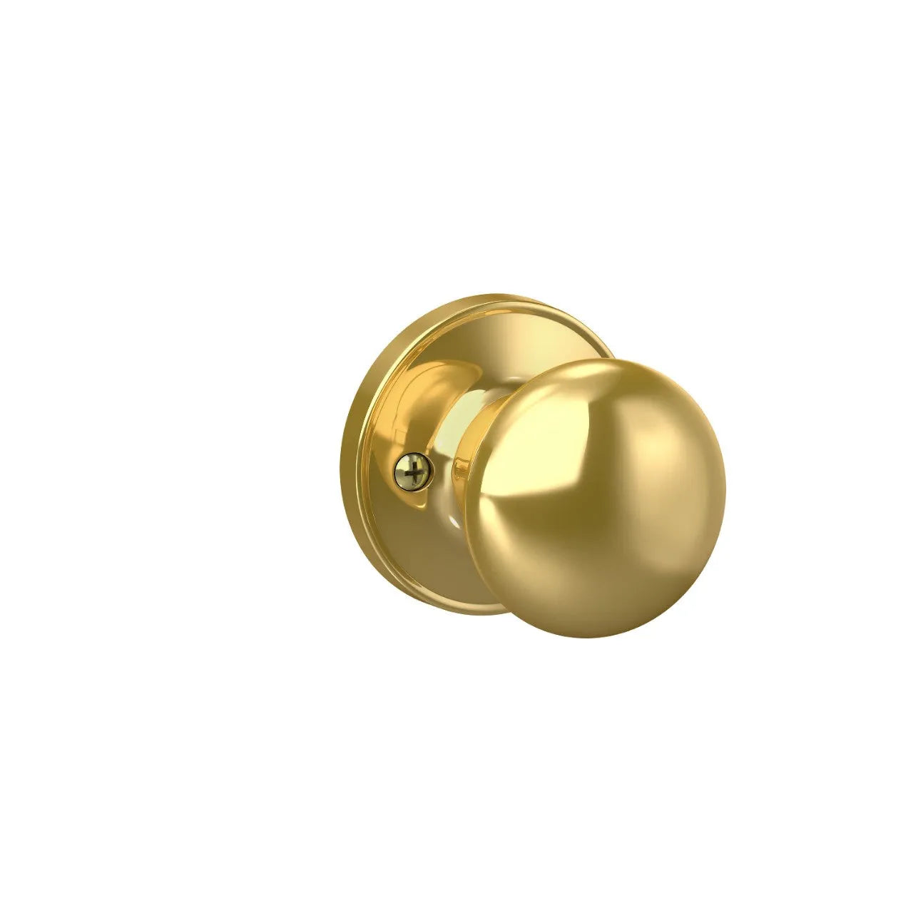 Schlage J Dexter Series Stratus Knob Bright Brass