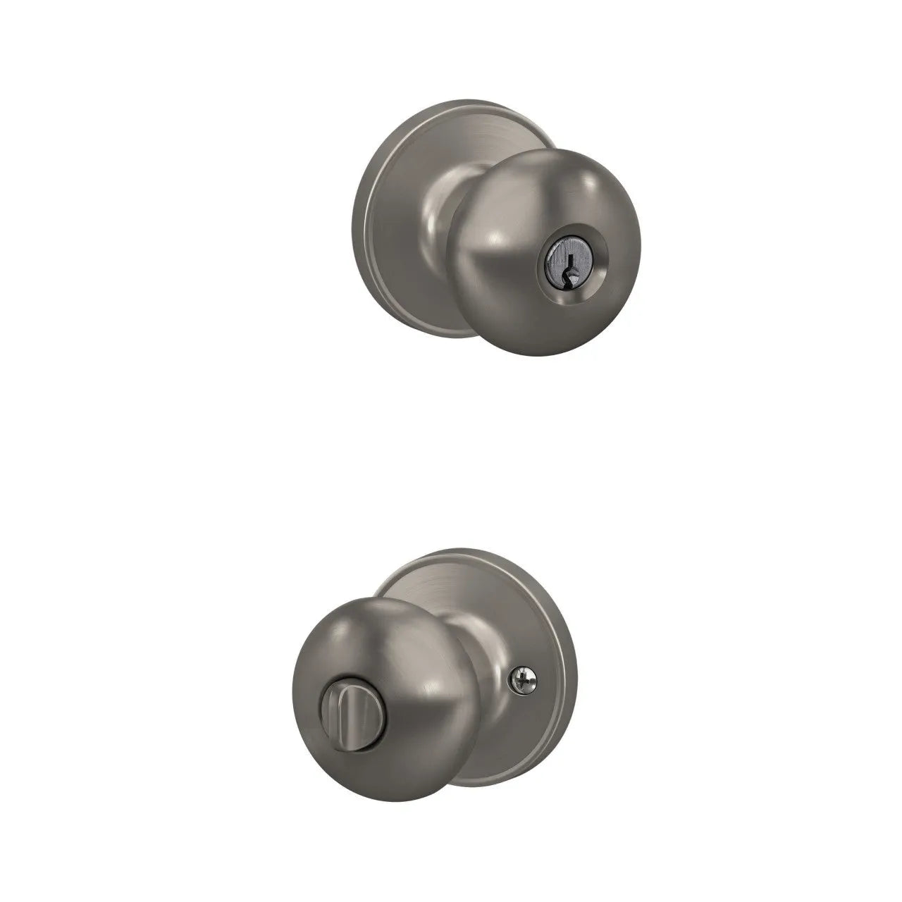 Schlage J Dexter Series Stratus Knob Satin Nickel