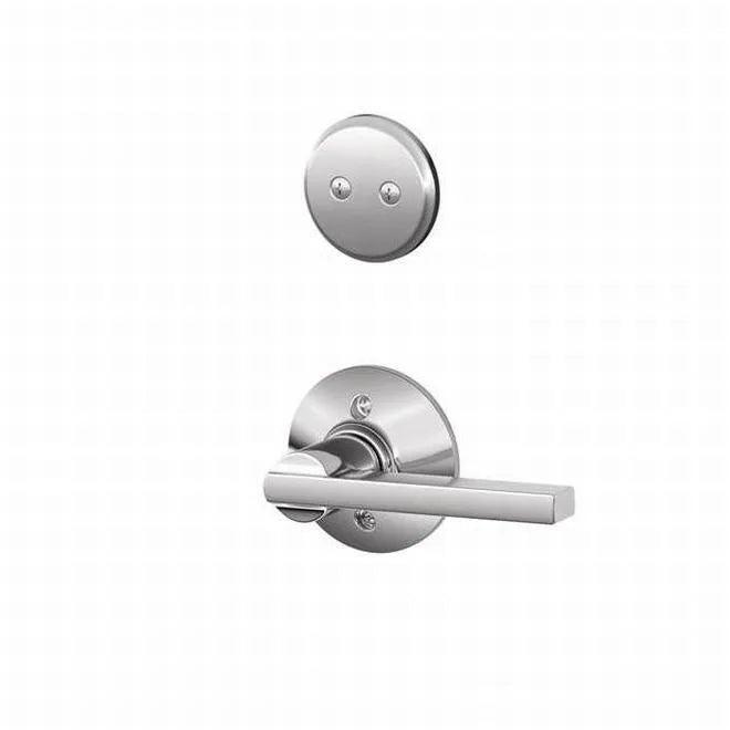 Schlage Latitude Dummy Lever Interior Trim - Exterior Handleset Sold Separately in Bright Chrome finish