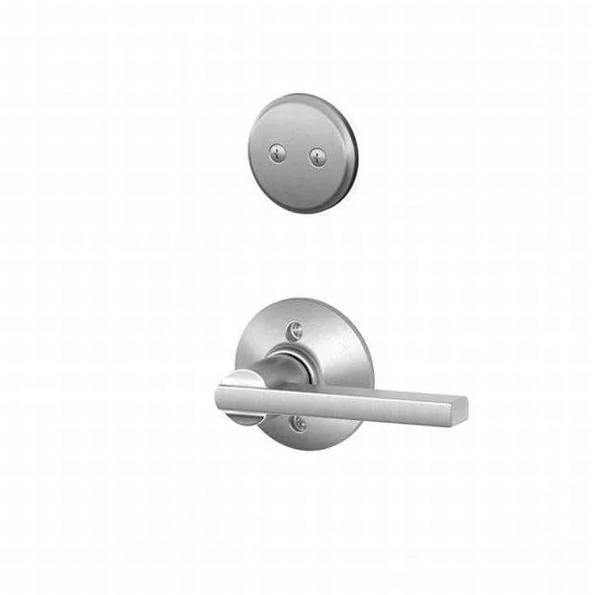Schlage Latitude Dummy Lever Interior Trim - Exterior Handleset Sold Separately in Satin Chrome finish