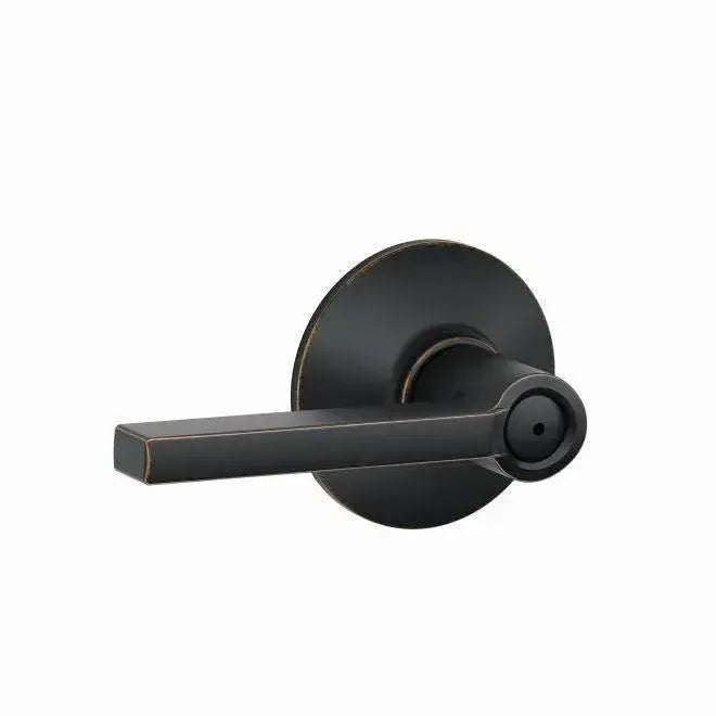 Schlage Latitude Lever in Aged Bronze finish