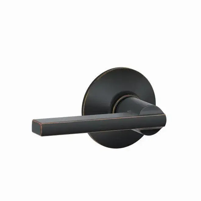 Schlage Latitude Lever in Aged Bronze finish
