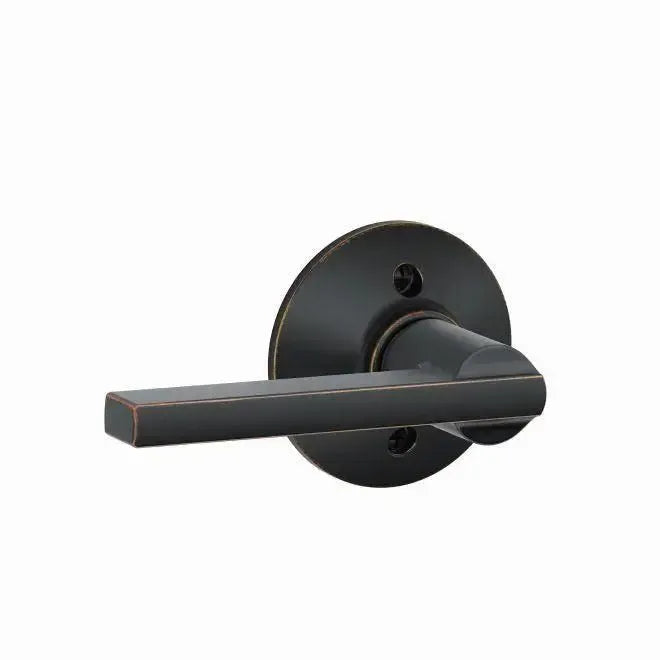 Schlage Latitude Lever in Aged Bronze finish